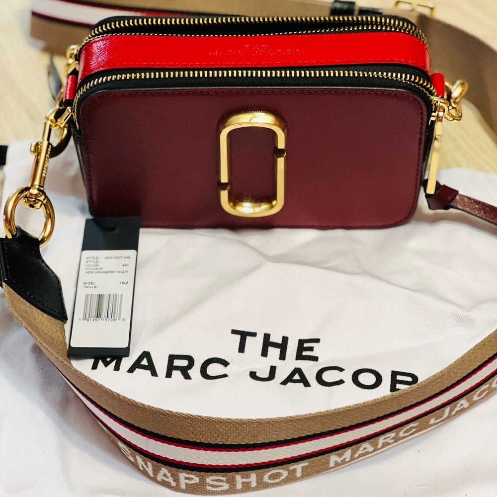 Marc Jacobs Snapshot Bag, Cranberry, NWT